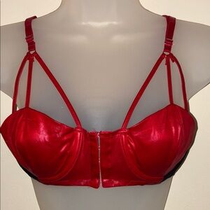 Red Strappy Bra and thong Set